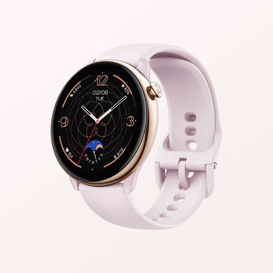 Amazfit GTR Mini Smartwatch GPS 42 mm Colore Oro, Rosa con cinturino rosa