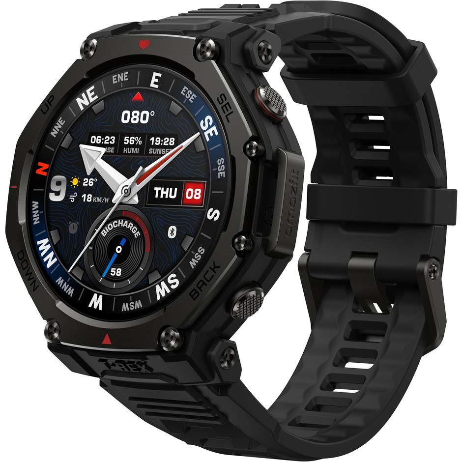 Amazfit T-Rex 3 Pro 48mm Smartwatch Rugged Ghiera Acciaio Wi-Fi GPS Colore Nero