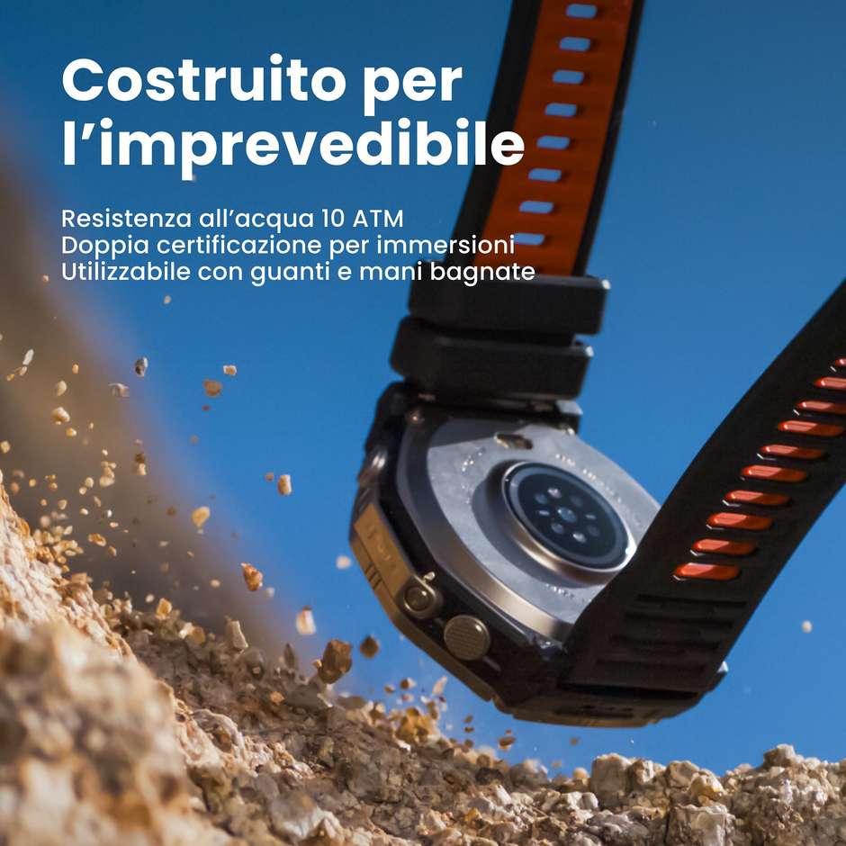 Amazfit T-Rex Ultra 2 Smartwatch AMOLED 1,5" GPS Titanio Nero Magma