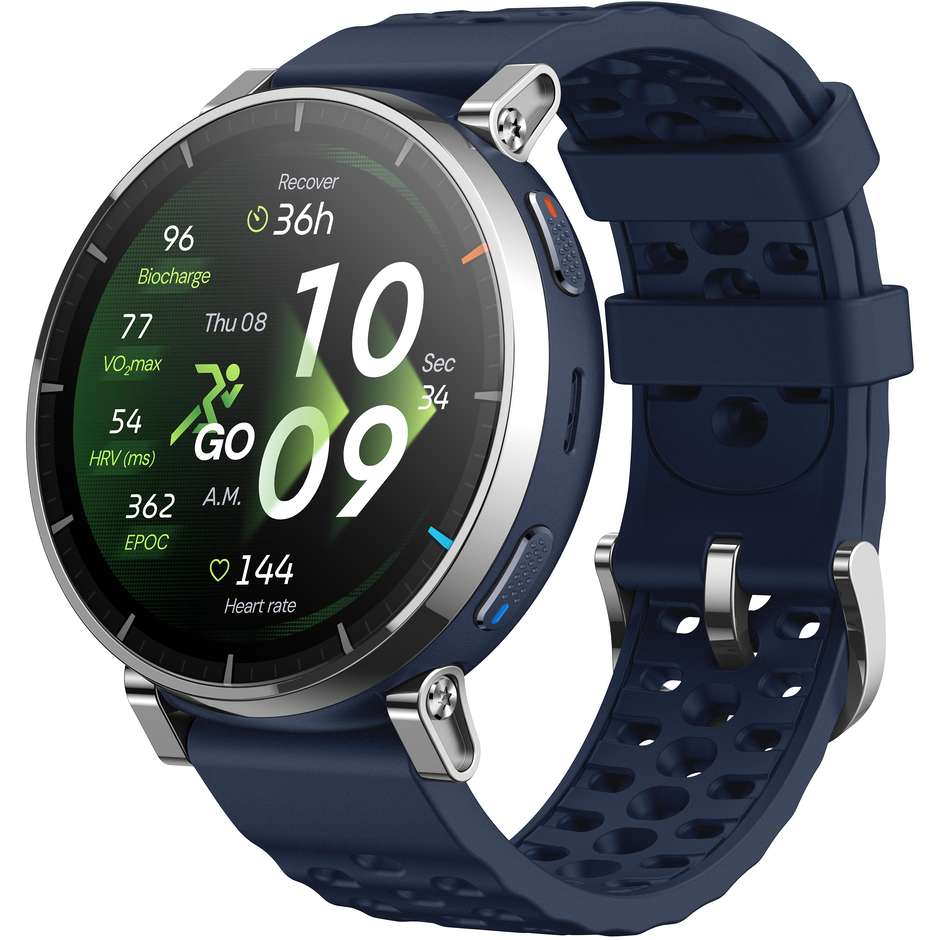 Amazfit W2558GL2N Smartwatch AMOLED GPS 5 ATM Argento