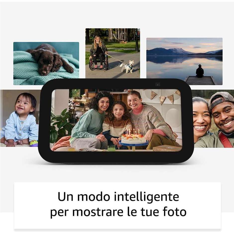 Amazon Echo Show 5 di terza generazione con Alexa, display 5,5 pollici, antracite