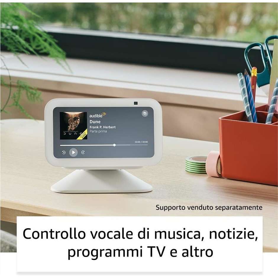 Amazon Echo Show 5 Schermo touch intelligente e compatto con Alexa Colore Bianco