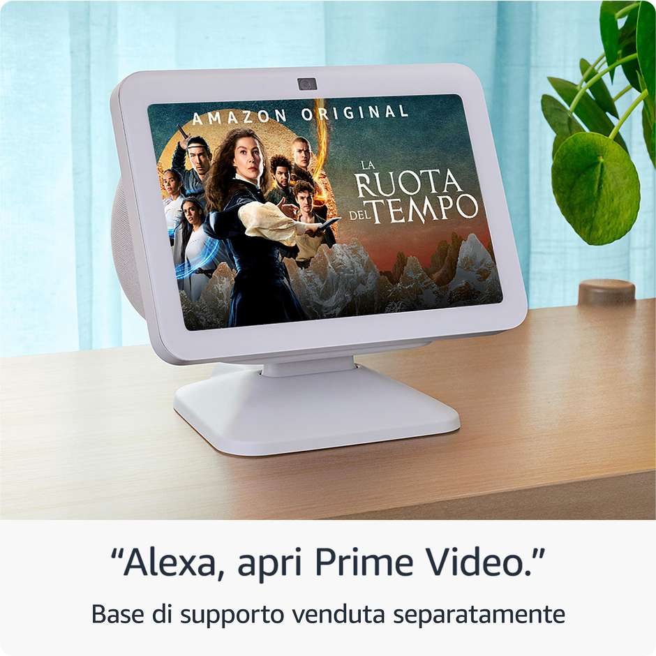 Amazon Echo Show 8 (3ª gen., modello 2023) Schermo touch intelligente HD con audio spaziale Hub per Casa Intelligente e Alexa Colore Nero