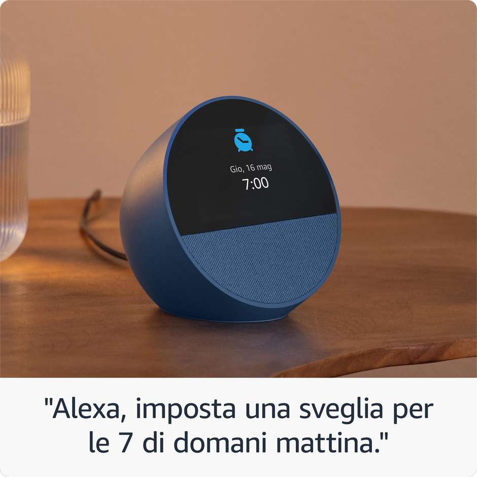 Amazon Echo Spot Sveglia intelligente con audio di qualità e Alexa Colore Nero