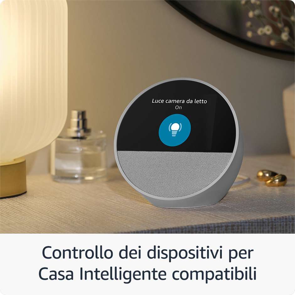Amazon Echo Spot Sveglia intelligente con audio di qualità e Alexa Colore Nero
