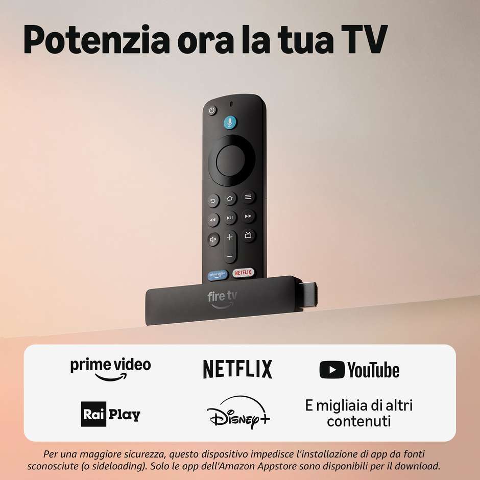 Amazon Fire TV Stick HD 2026 Full HD Wi-Fi 6 con telecomando vocale Alexa