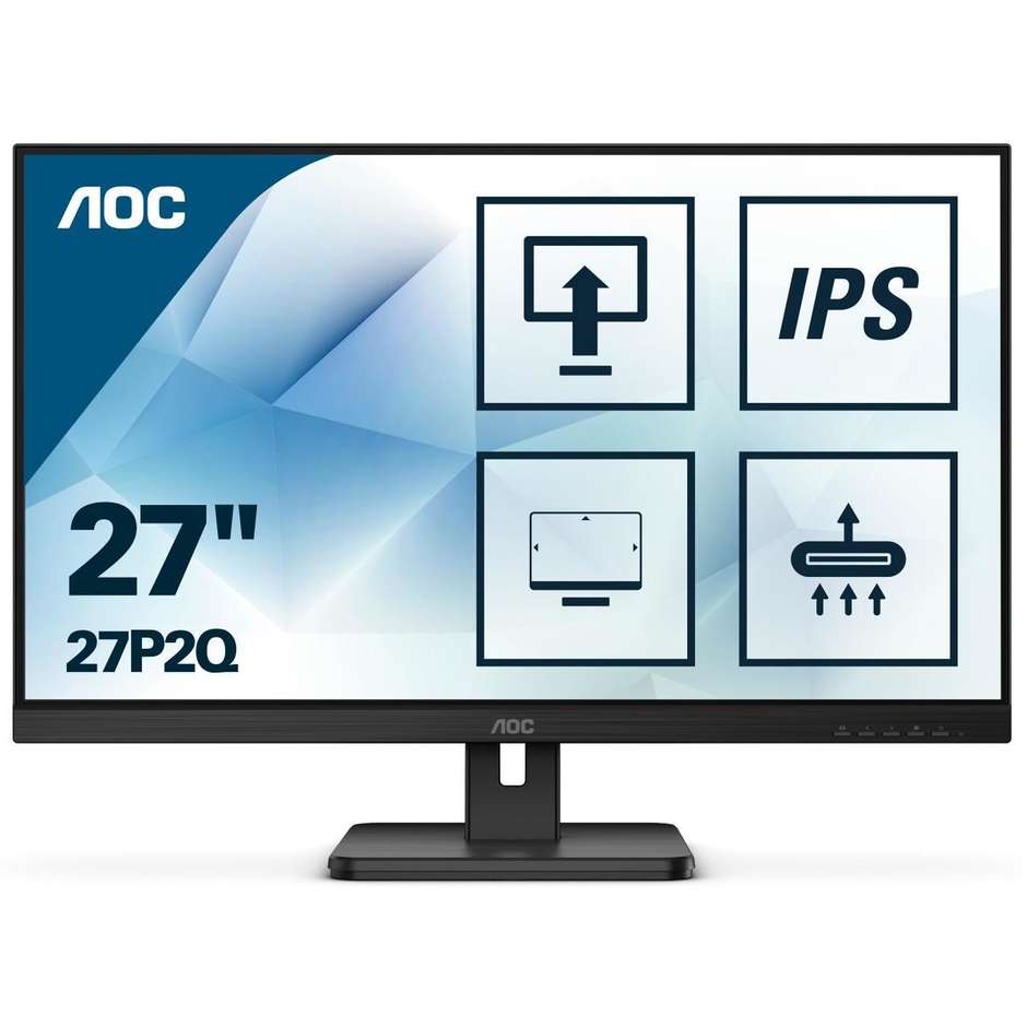 Aoc 27P2Q Monitor PC LED 27'' FHD Luminosità 250 cd/m² Classe A++ colore nero