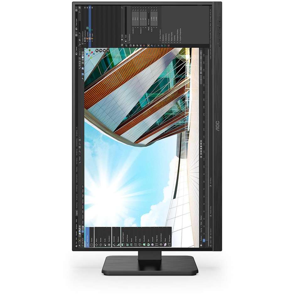 Aoc U27P2 Monitor PC LED 27'' 4K Ultra HD Luminosità 350 cd/m² Classe B colore nero