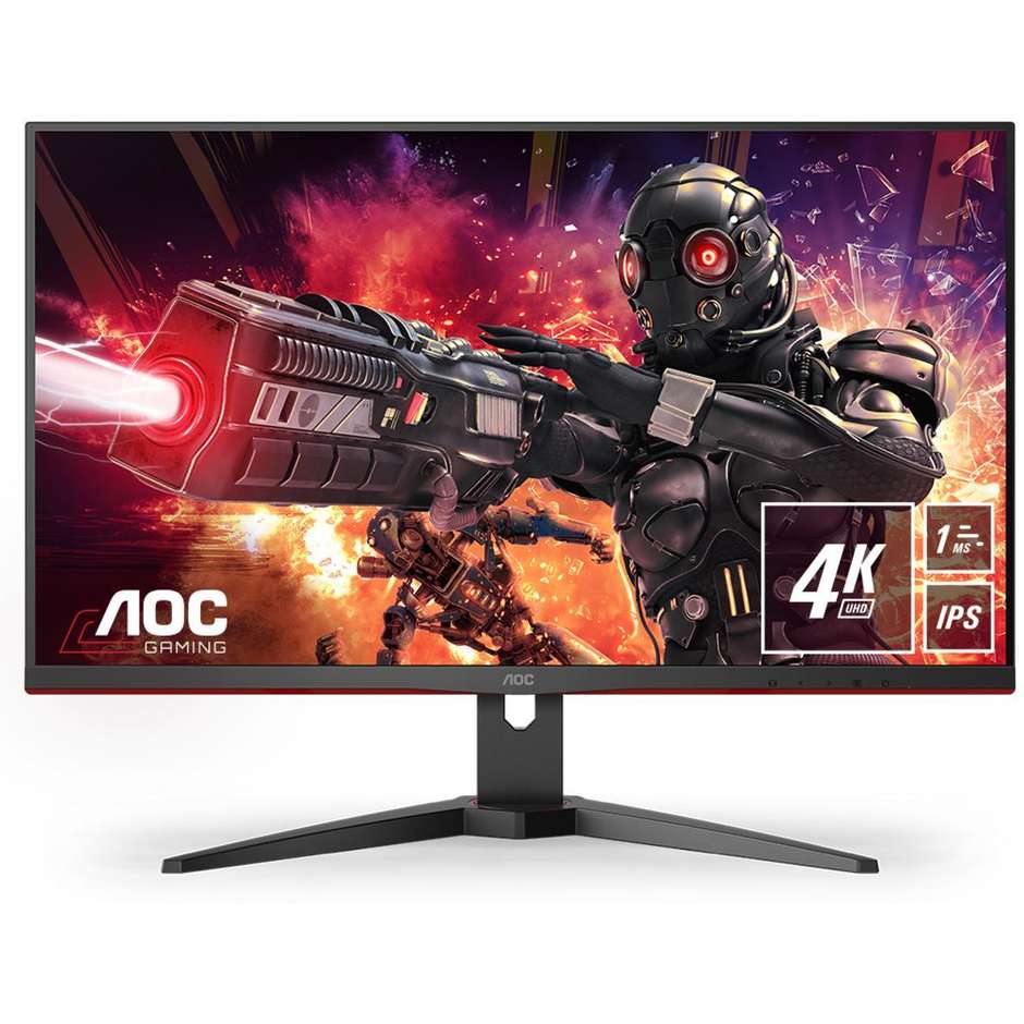 AOC U28G2AE Monitor PC LED Gaming 28'' 4K Ultra HD Luminosità 300 cd/m² Classe C colore nero e rosso