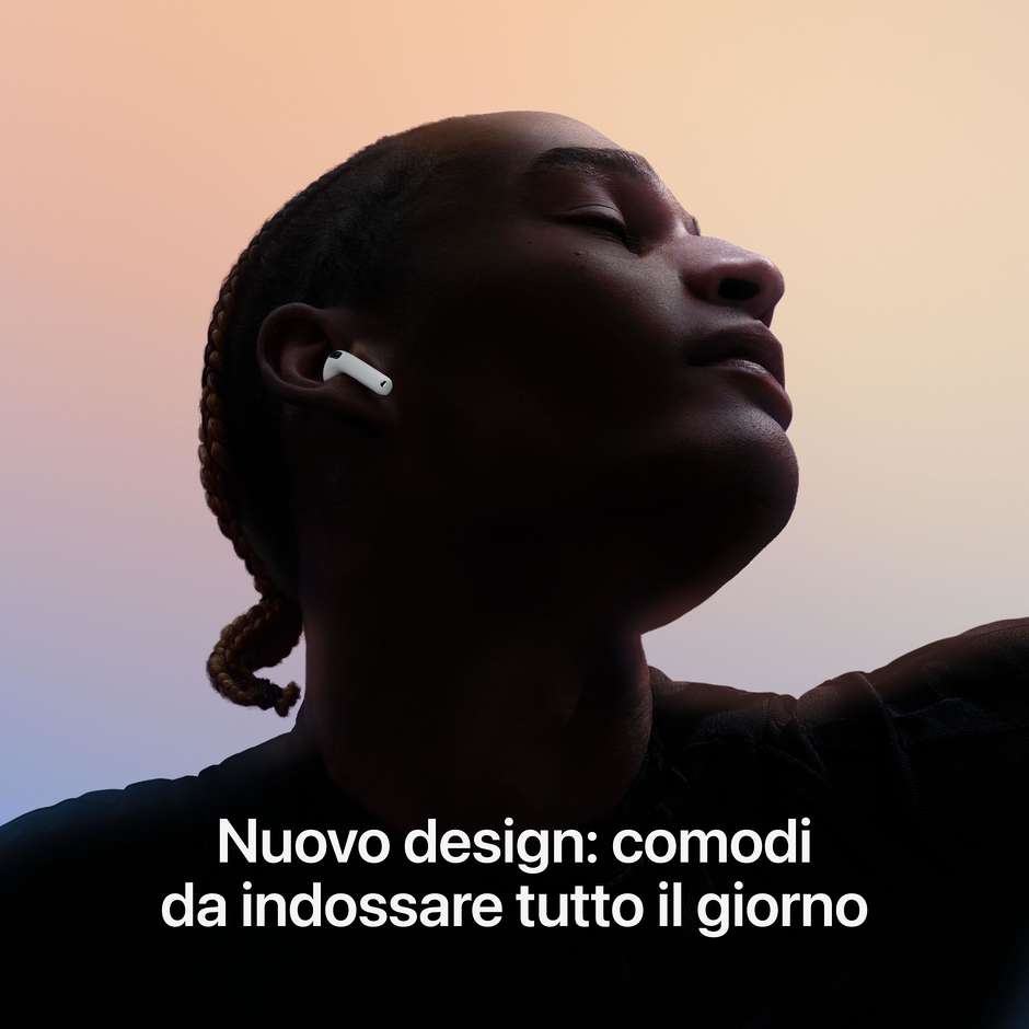 Apple AirPods 4 Auricolari True Wireless con Cancellazione Attiva del Rumore Bianco
