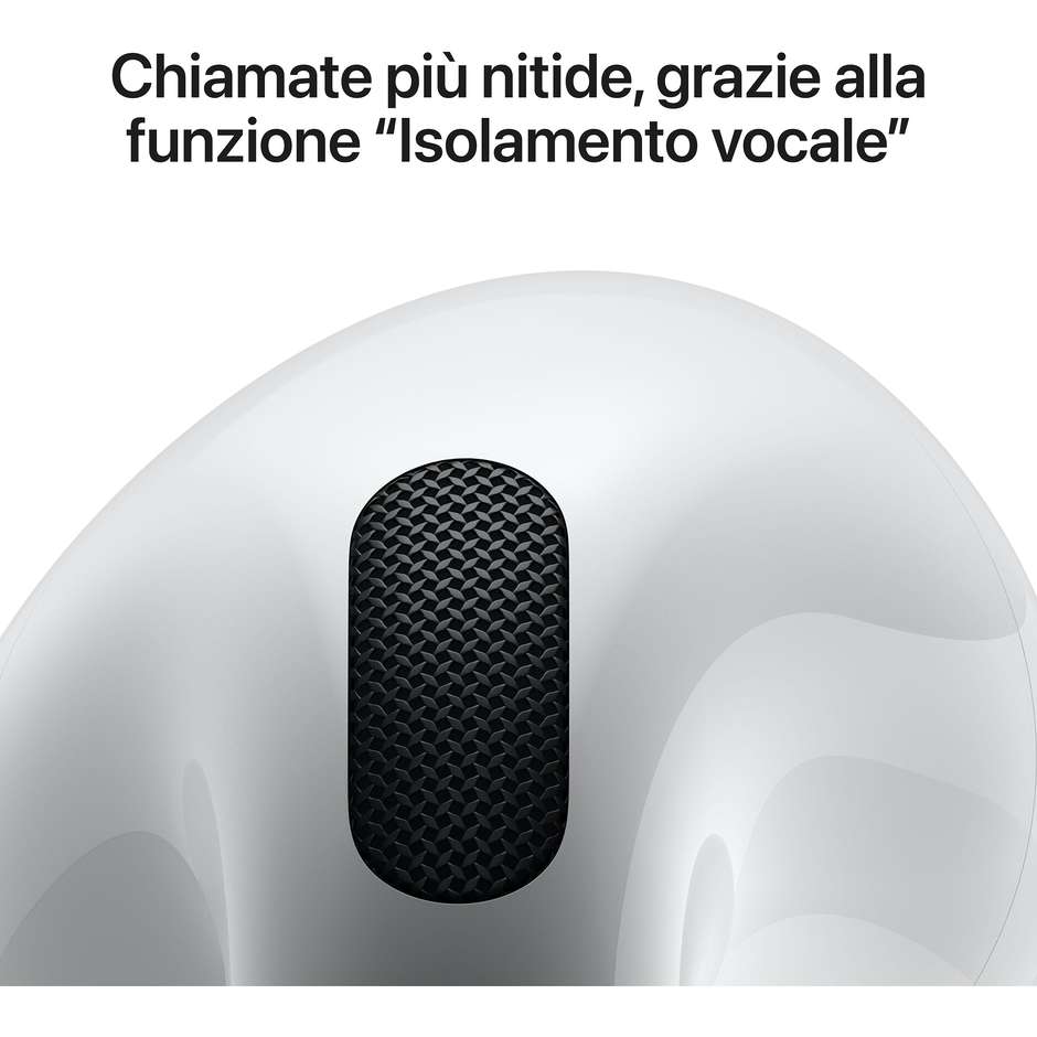 Apple AirPods 4 Auricolari True Wireless con Chip H2 e Custodia USB-C Bianco