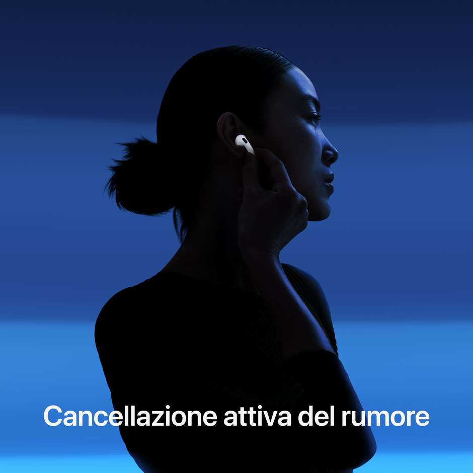 Apple AirPods 4 con cancellazione attiva del rumore e custodia USB-C wireless
