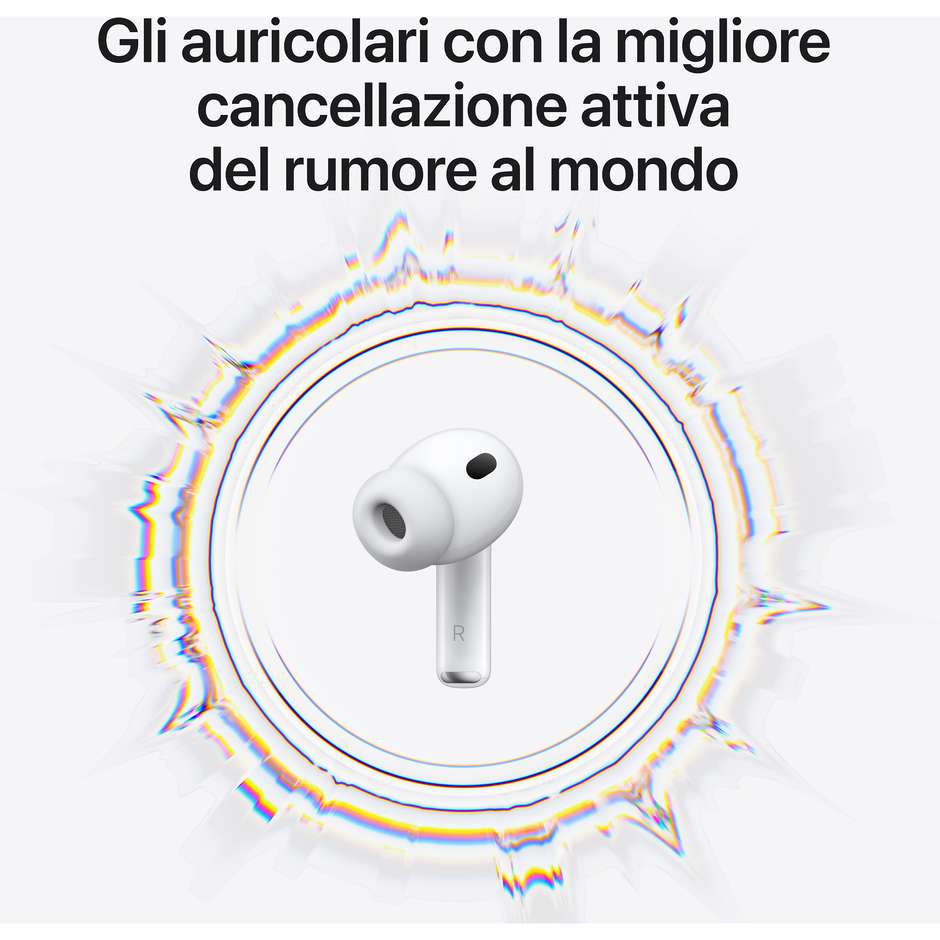 Apple AirPods Pro (2ª generazione) con Custodia MagSafe USB-C Cancellazione Attiva del Rumore Bianco