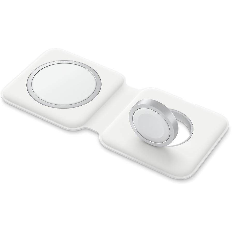 Apple Alimentatore Duo MagSafe Caricabatterie Wireless Pieghevole per iPhone e Apple Watch Bianco (MHXF3ZM/A)