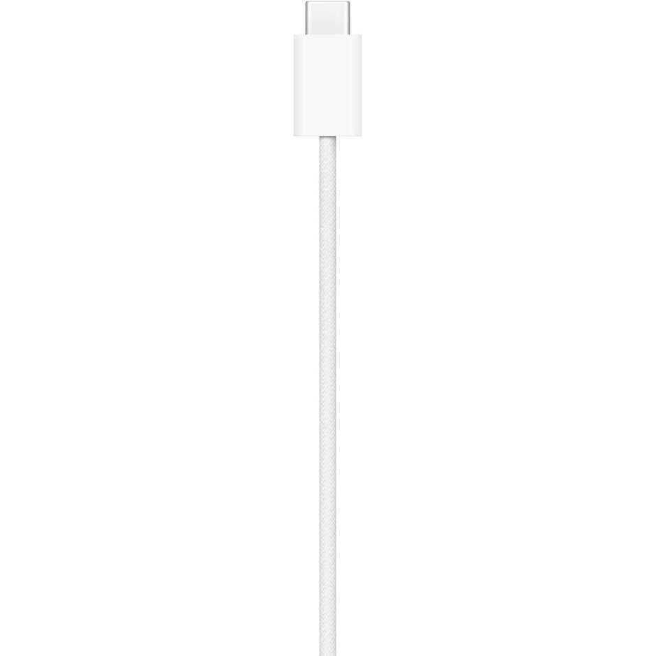 Apple Caricabatterie Wireless MagSafe con Cavo Intrecciato 1m Ricarica Rapida Bianco (MX6X3ZM/A)