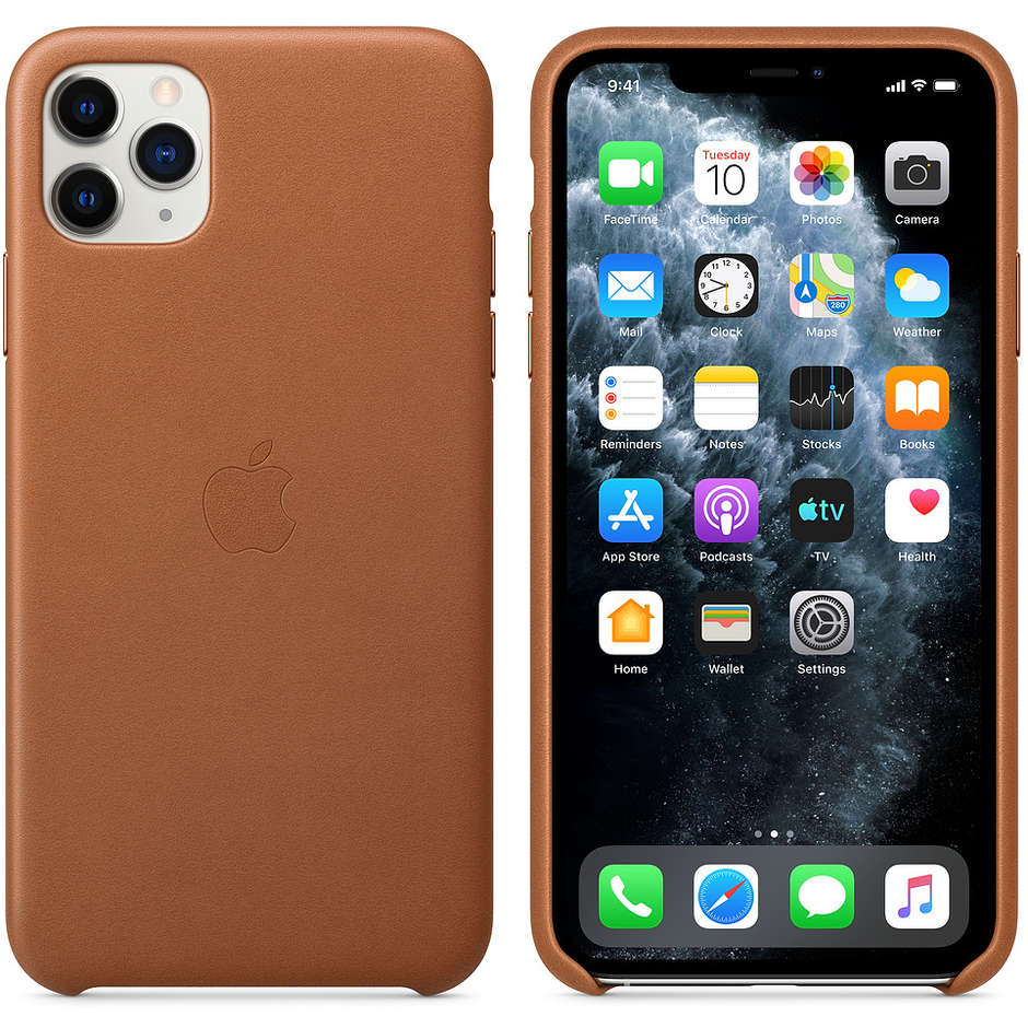 Apple custodia in pelle Saddle Brown per iPhone 11 Pro Max