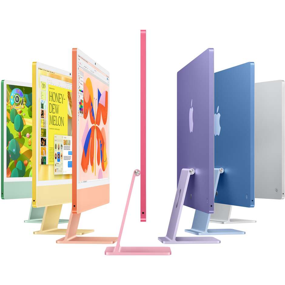 Apple iMac 24" 4.5K Ultra HD M4 Ram 16 GB Memoria 512 GB 500 cd/m² macOS Sequoia Colore Argento