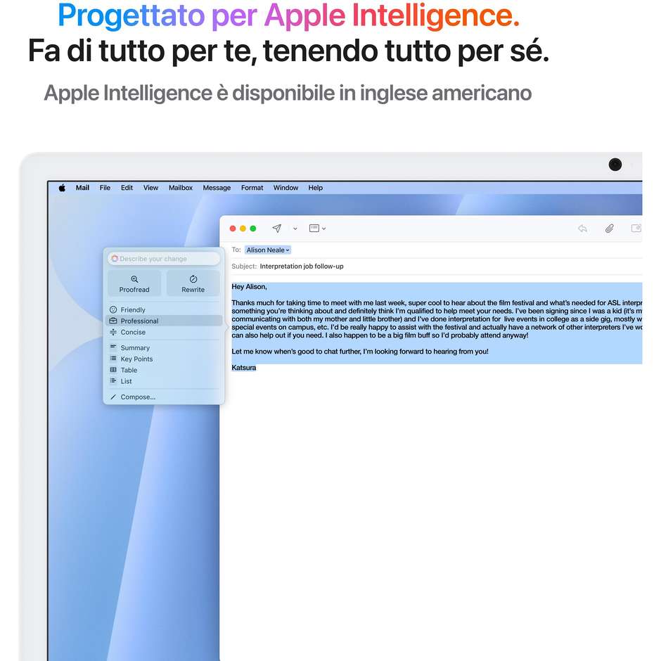 Apple iMac 24" 4.5K Ultra HD M4 Ram 24 GB Memoria 512 GB 500 cd/m² macOS Sequoia Colore Blu