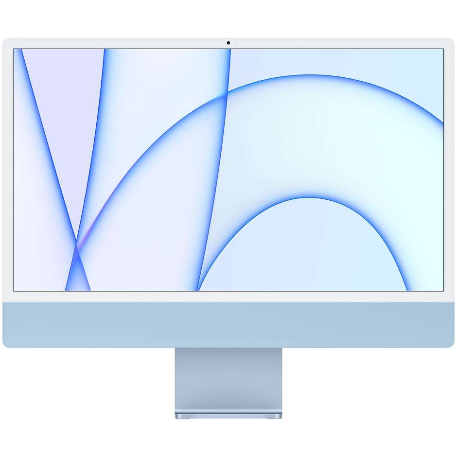 Apple iMac 24" PC All-In One 24" 4.5K Ultra HD Memoria 256 Gb macOS Big Sur colore Azzurro