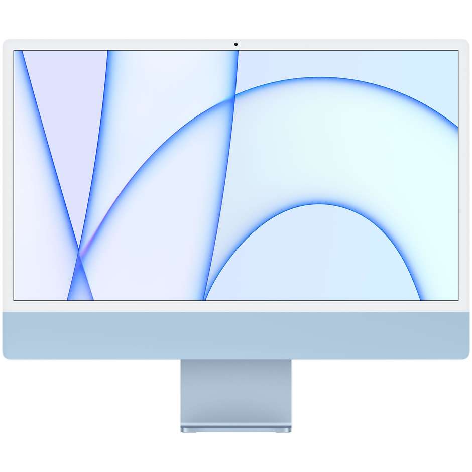 Apple iMac MGPL3T/A PC All-In-One 24'' 4.5K Ultra HD Apple M1 Ram 8 Gb SSD 512 Gb macOS Big Sur colore blu