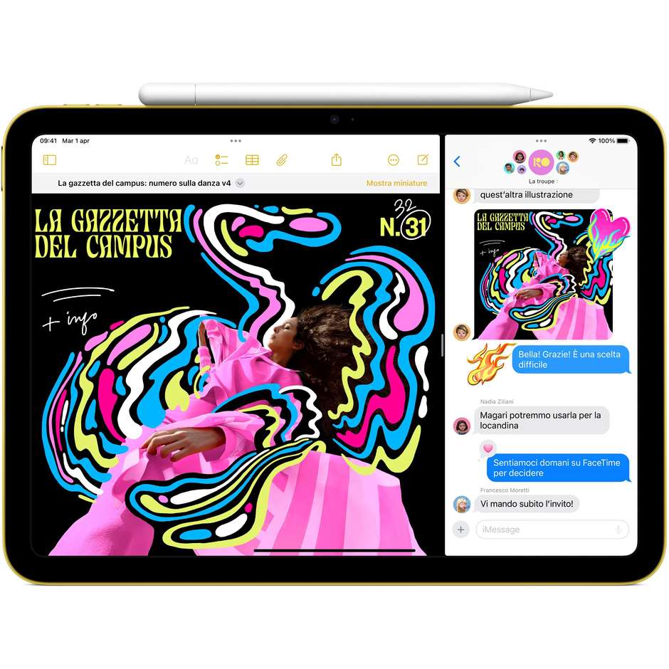 Apple iPad 11'' Wi-Fi Memoria 128 GB iPadOS 18 Colore Argento