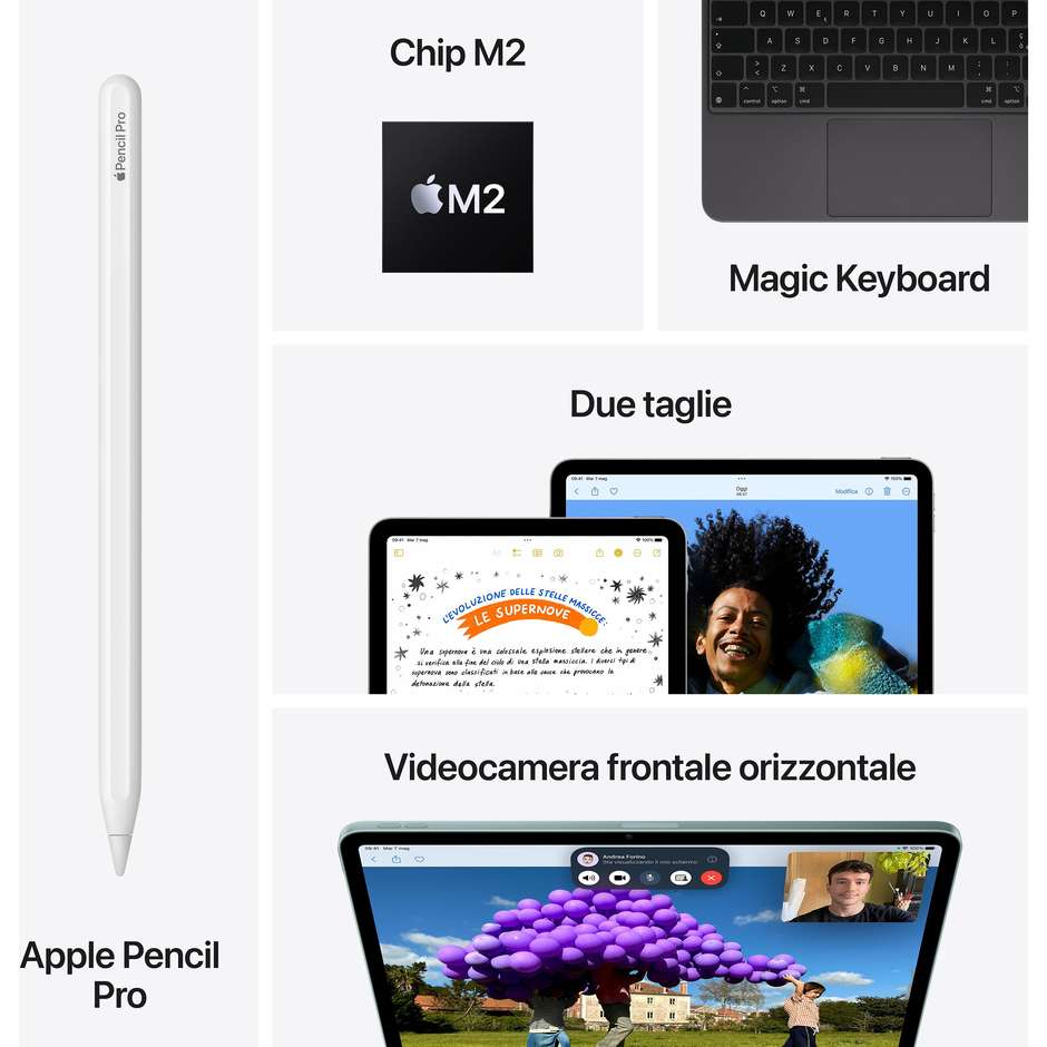 Apple iPad Air 11'' Wi-Fi Memoria 128GB Colore Blu