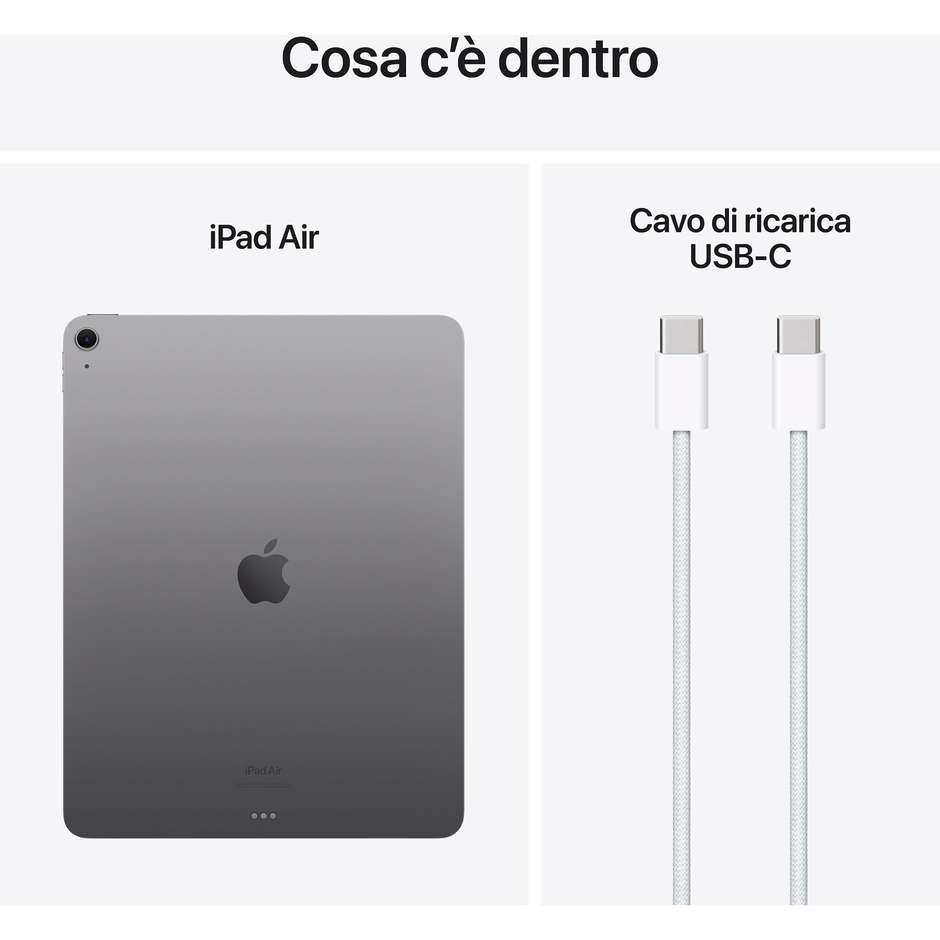 Apple iPad Air 13'' Wi-Fi Memoria 128 GB Colore Grigio Siderale