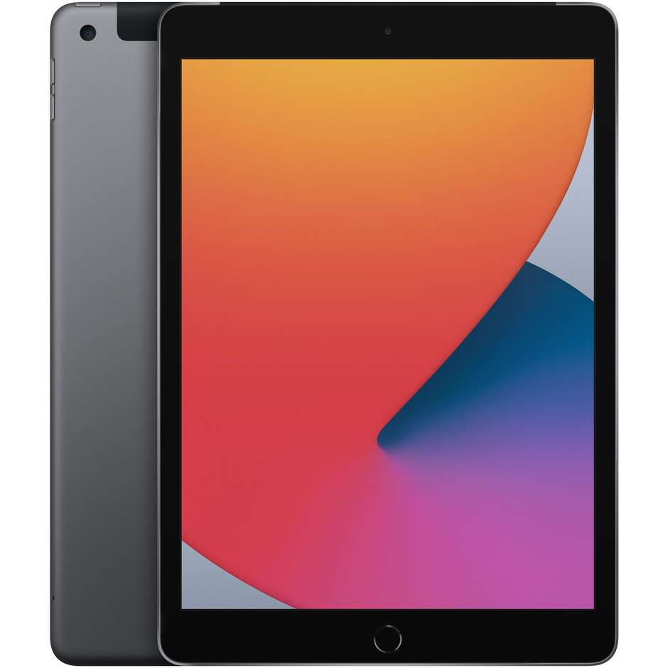Apple iPad MYML2TY/A Tablet 10.2'' (8° Gen) Wi-Fi + LTE Memoria 128 Gb iPadOS colore grigio