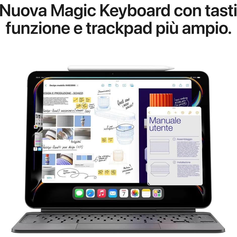 Apple iPad Pro 11'' Memoria 256 GB Wi-Fi Standard glass Colore Argento