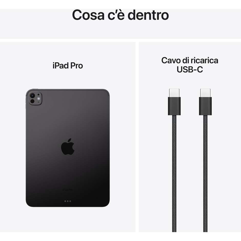 Apple iPad Pro 11'' Wi-Fi Memoria 256 GB Colore Nero Siderale