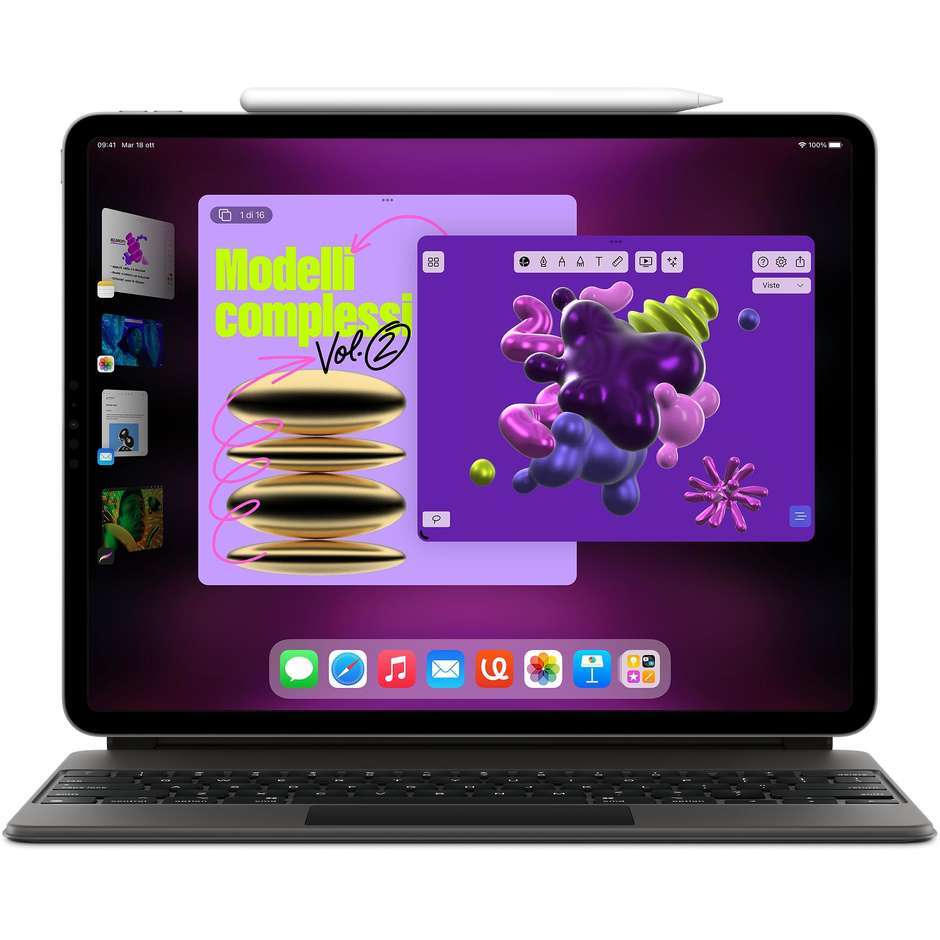 Apple iPad Pro Tablet 12.9" Wi-Fi + Cellular Ram 8 Gb Memoria 128 Gb iPadOS 16 colore Argento