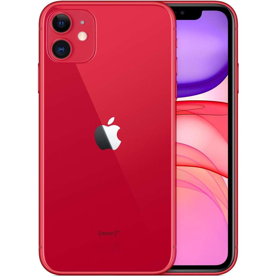 Apple iPhone 11 Smartphone 6.1" 4G Memoria 128 Gb iOS 13 Apple No Cuffie/Alimentatore colore rosso