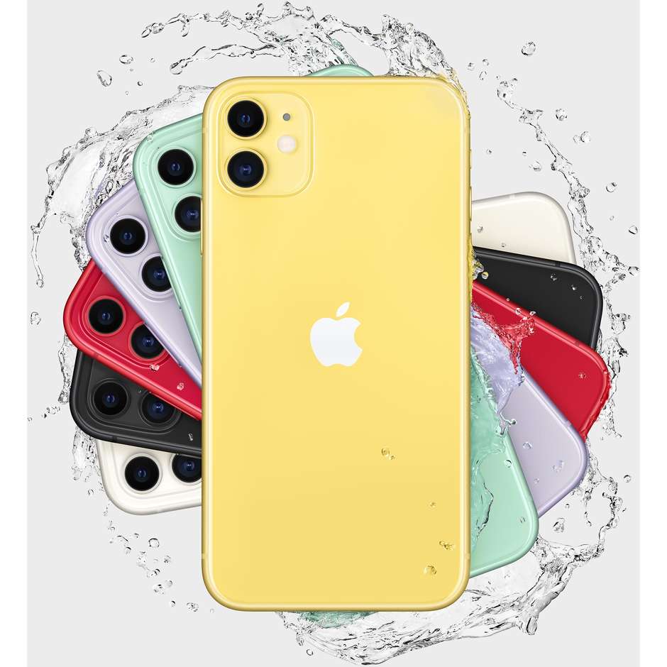 Apple iPhone 11 Smartphone 6.1" 4G Memoria 64 Gb iOS 13 Apple No Cuffie/Alimentatore colore giallo