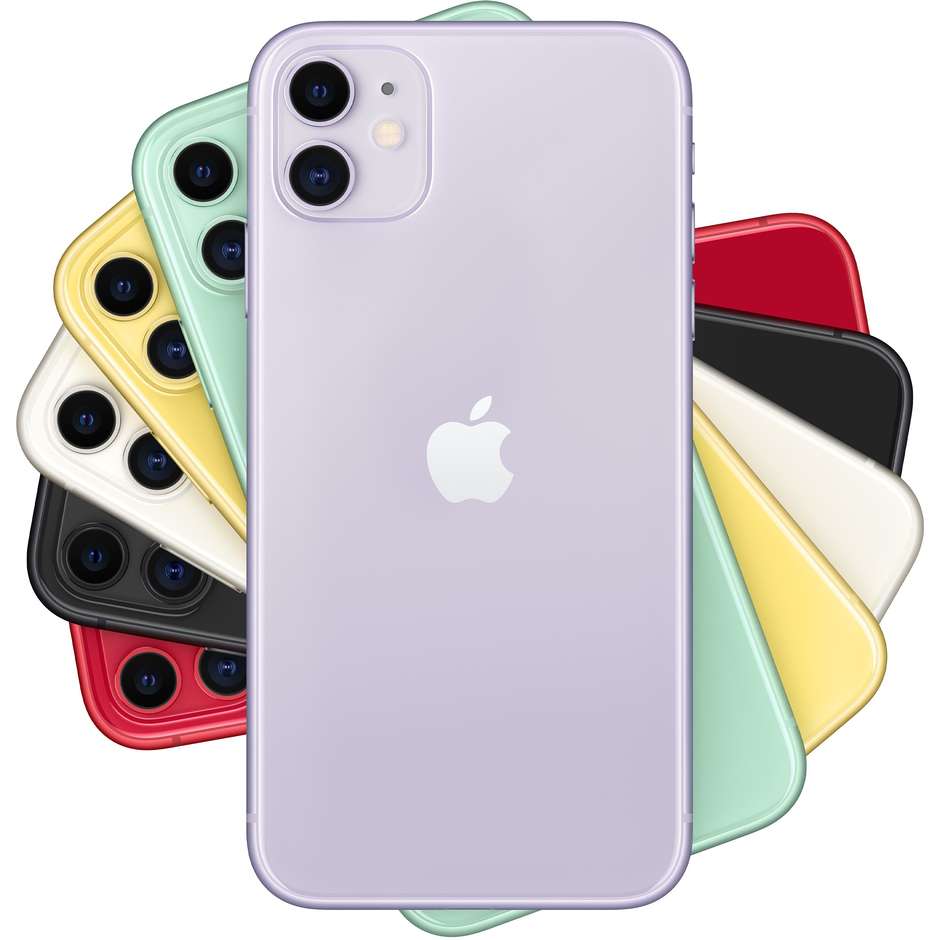 Apple iPhone 11 Smartphone 6.1" 4G Memoria 64 Gb iOS 13 Apple No Cuffie/Alimentatore colore porpora