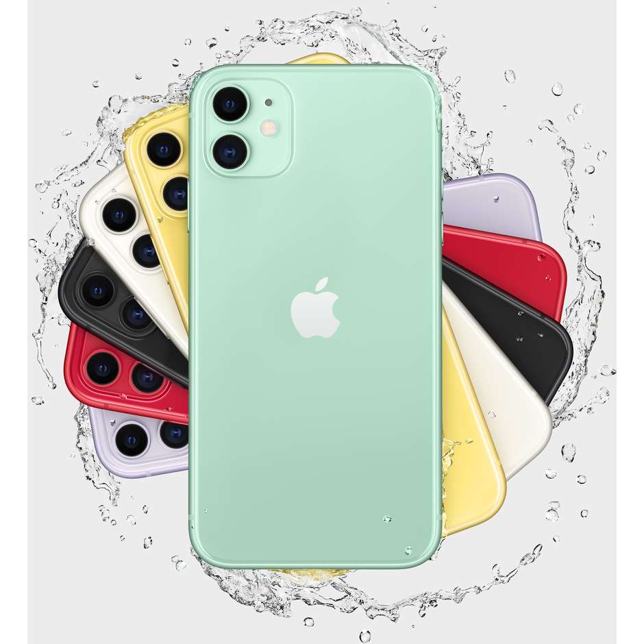 Apple iPhone 11 Smartphone 6.1" 4G Memoria 64 Gb iOS 13 Apple No Cuffie/Alimentatore colore verde