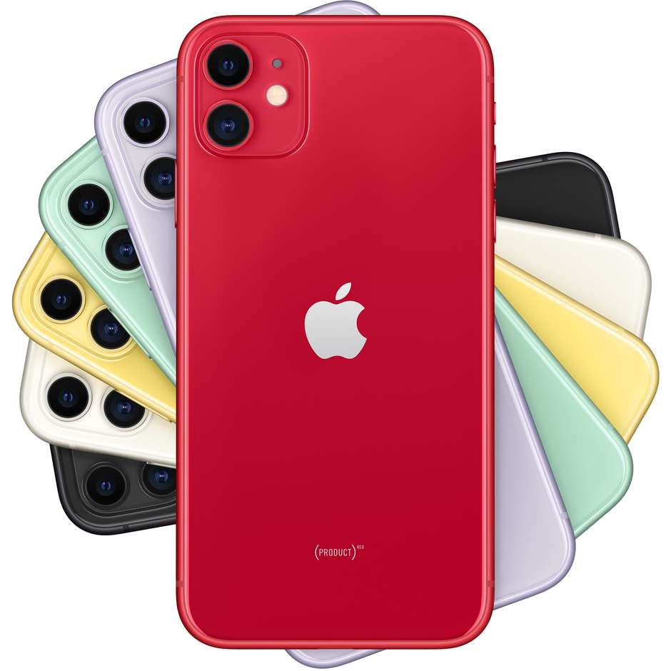 Apple iPhone 11 Smartphone 6.1" Memoria 128 GB iOS 13 colore Rosso