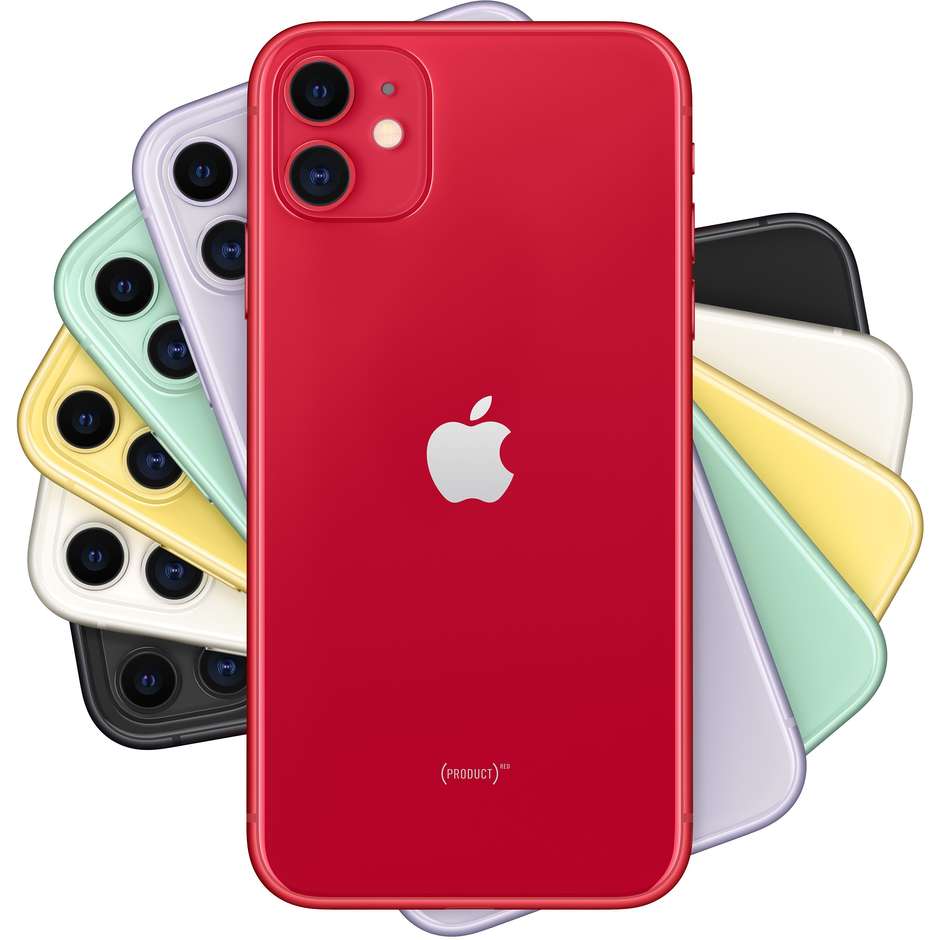 Apple iPhone 11 Smartphone 6,1" Memoria 128 GB iOS 13 colore rossso red mwm32ql/a
