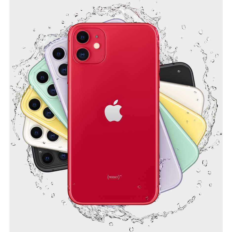 Apple iPhone 11 Smartphone 6,1" Memoria 128 GB iOS 13 colore rossso red mwm32ql/a