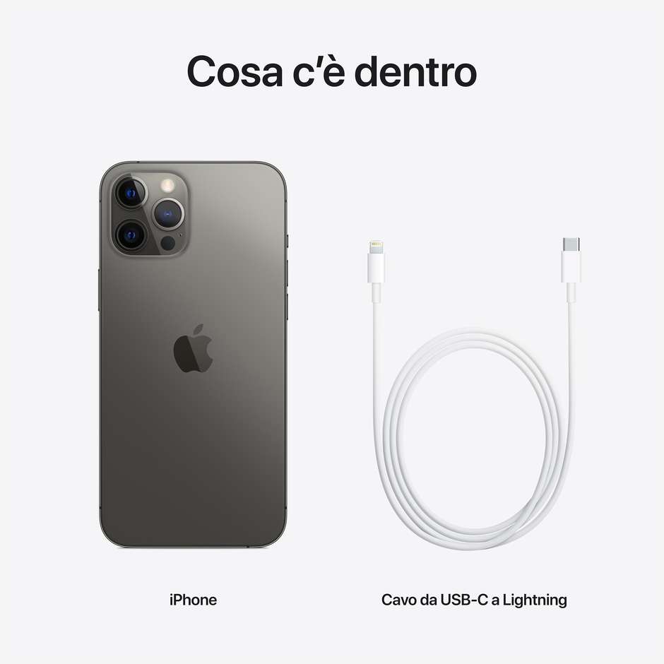 Apple iPhone 12 Pro Max Smartphone 6,7'' Memoria 128 Gb iOS 14 Apple colore grafite