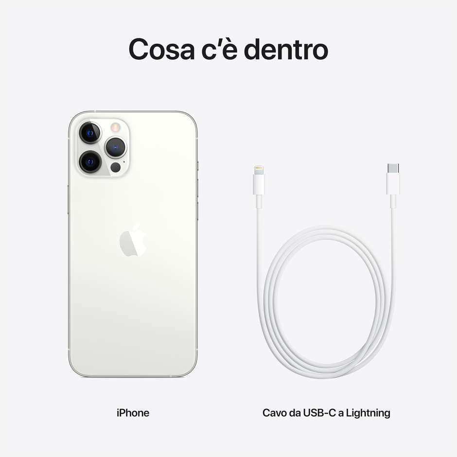 Apple iPhone 12 Pro Max Smartphone 6,7'' Memoria 256 Gb iOS 14 Apple colore argento