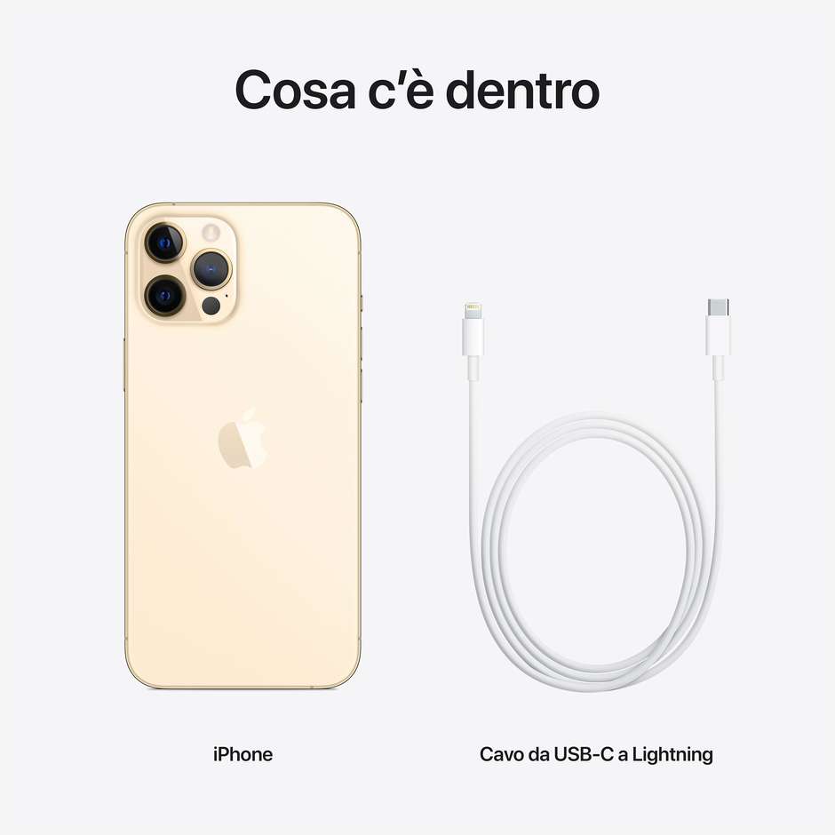 Apple iPhone 12 Pro Max Smartphone 6,7'' Memoria 512 Gb iOS 14 Apple colore oro
