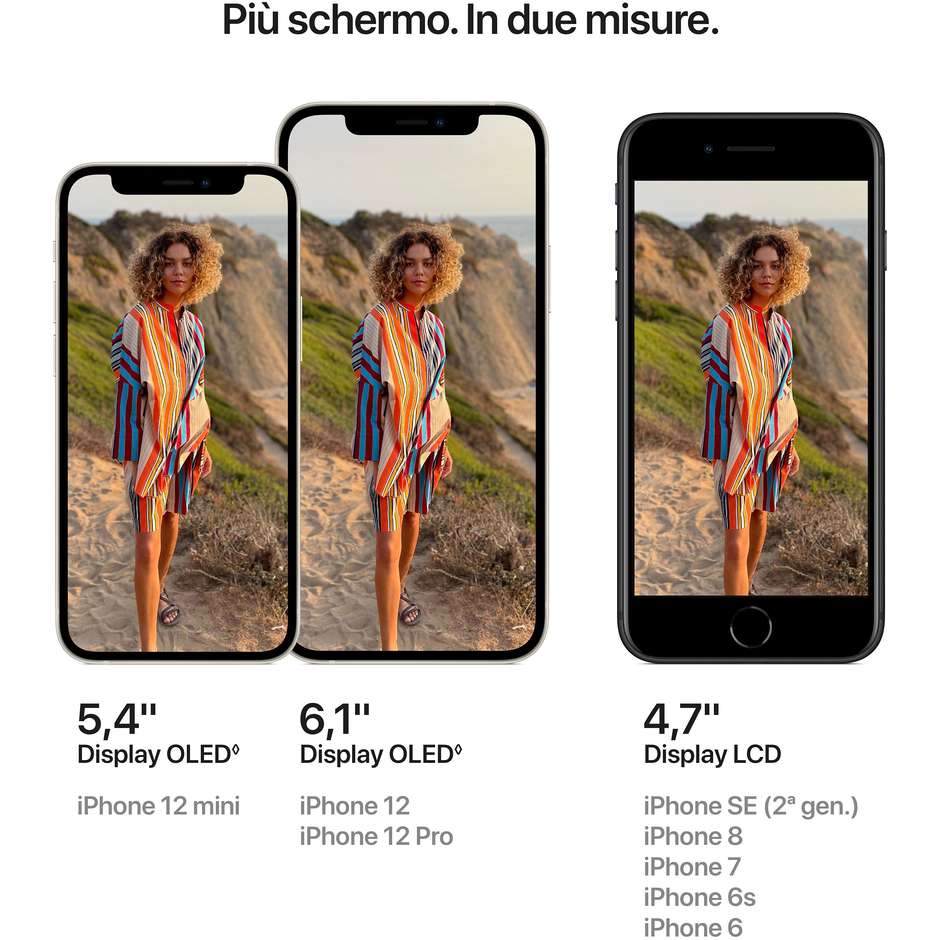 Apple iPhone 12 Smartphone 6,1'' Memoria 128 Gb iOS 14 Apple colore viola