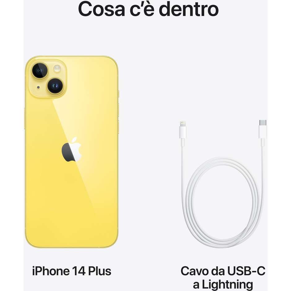 Apple iPhone 14 Plus 6.7" Memoria 256 GB Colore Giallo