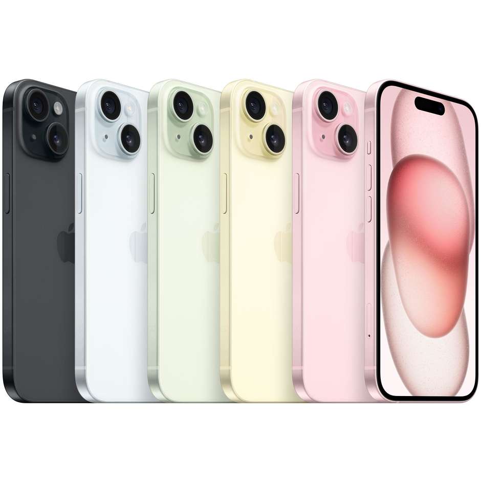 Apple iPhone 15 128 GB nero, display OLED 6,1 pollici e USB-C