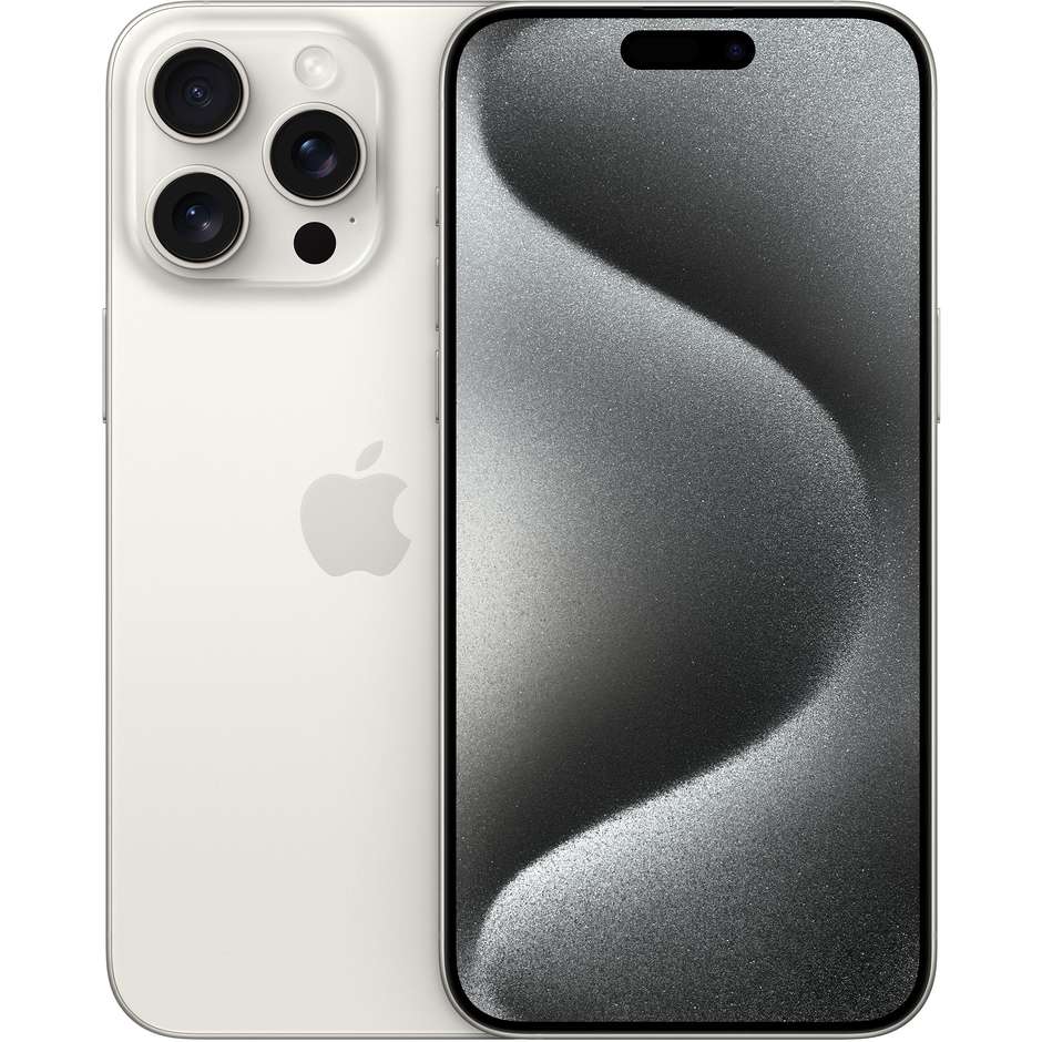Apple iPhone 15 Pro Max Smartphone 6,7" Memoria 512 Gb iOS 17 Apple colore Titanium White
