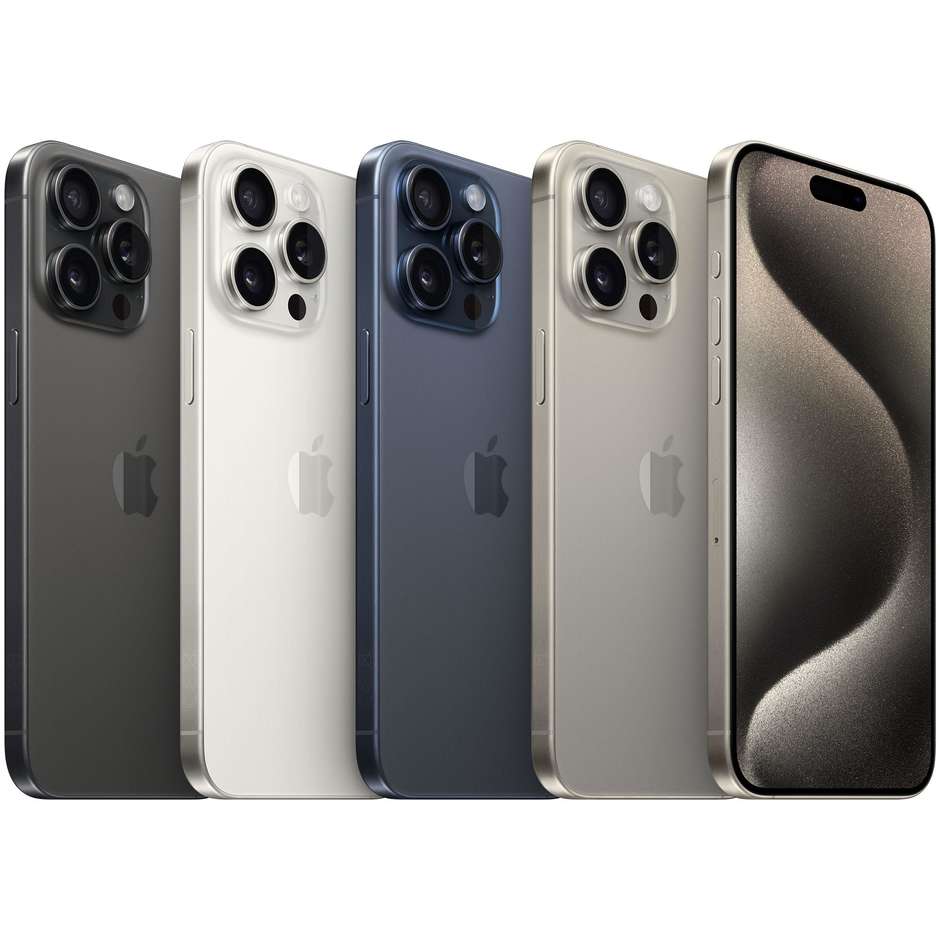 Apple iPhone 15 Pro Max Smartphone 6,7" Memoria 512 Gb iOS 17 Apple colore Titanium White