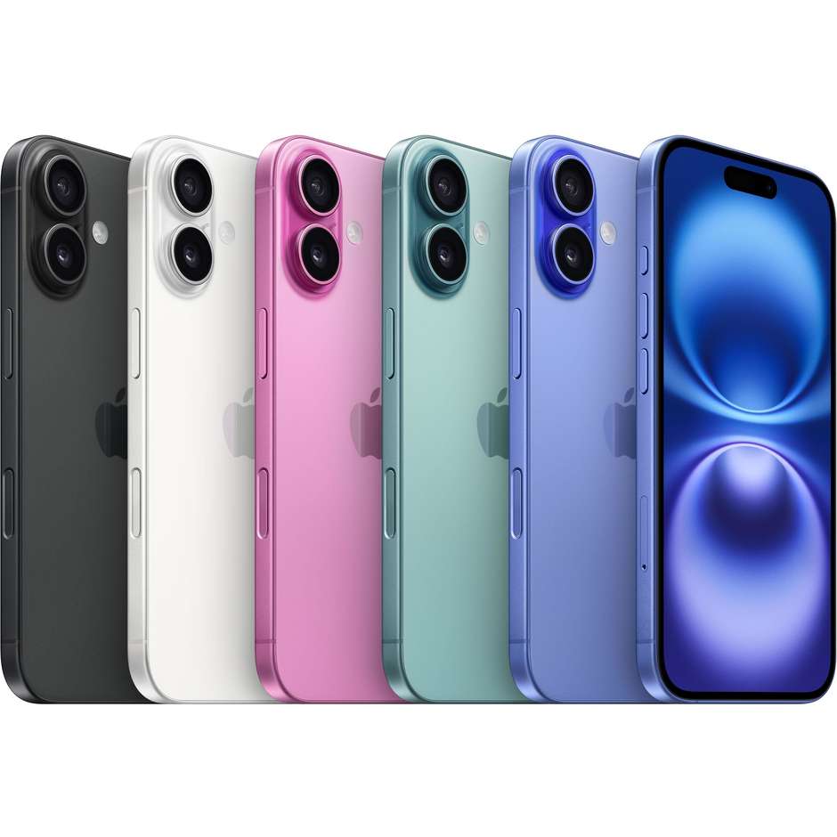 Apple iPhone 16 5G Smartphone 6,1" Memoria 512 Gb iOS 18 colore Bianco