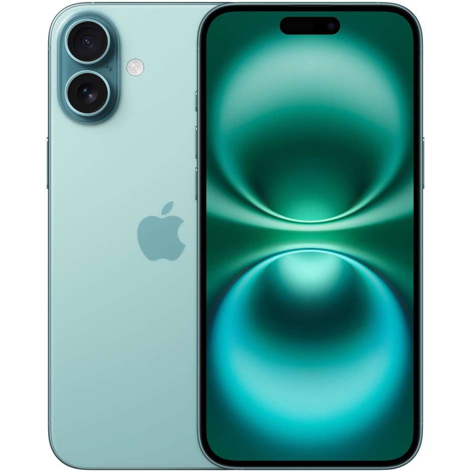 Apple iPhone 16 Plus 5G Smartphone 6,7" Memoria 128 Gb iOS 18 colore Verde Acqua