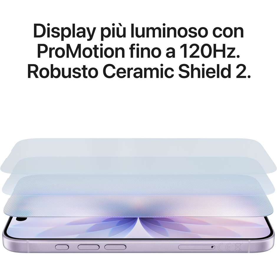 Apple iPhone 17 Smartphone 5G 6.3" Memoria 512 GB iOS 26 Colore Lavanda