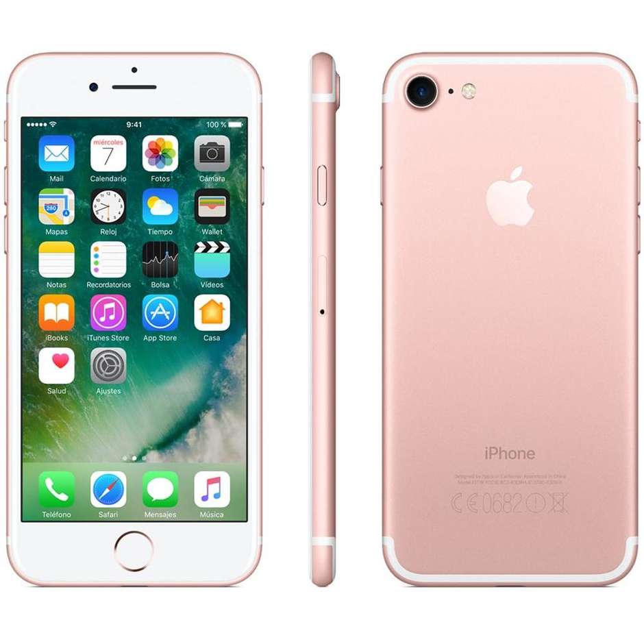 Apple iPhone 7 Smartphone IOS 11 DIsplay 4.7" Memoria 32 GB Ram 2 GB Colore Oro Rosa